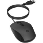HP 150 240J6AA Siyah Kablolu Optik Kablolu Mouse 1600 DPI Optik Sensörlü