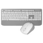 Everest KM-6176 OFFICAL Beyaz-Gri Kablosuz Combo Q Multimedia Klavye + Mouse Set