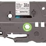 Brother P-Touch HSe-221 TZE-TAPE 9MM Beyaz üzerine Siyah Isı ile Daralan Laminasyonlu Etiket