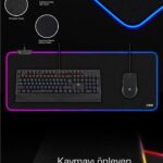 Frisby FMP-7055RGB Kumaş Oyun Mouse Pad (RGB)(800 x 300 x 4 mm)12 Aydınlatma Modu Su Geçirmez
