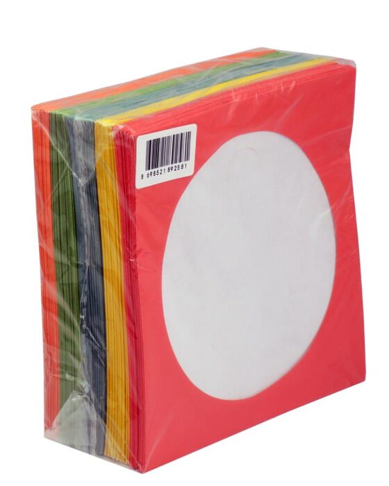 CD&DVD Zarfı Renkli 80gr 100 lü Paket Pencereli (Kırmızı