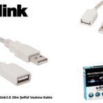 S-link SL-UE140 20mt 2.0 Usb Şeffaf Uzatma Kablosu