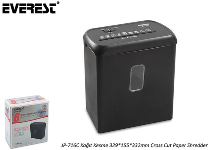 Everest JP-716C Kağıt Kesme 329-155-332mm Cross Cut Paper Shredder