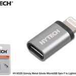 Hytech HY-XO35 Gümüş Metal Gövde 2 in 1 Şarj+Kulaklık Çevirici