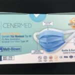 Cenermed Mavi 4 Katlı Yumuşak Elastikli Çift Kat Melt-Blown Kutuda 50 Adet