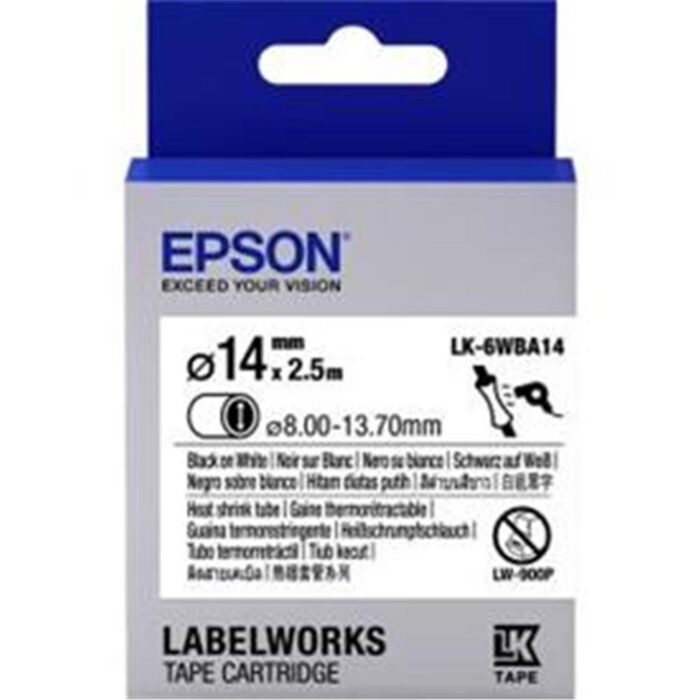 Epson LK-4YBA5 Isıyla Daralan Sarı Üzeri Siyah 5MM 2