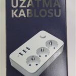 Fly 3406-01 3lü Anahtarlı 2.1A 3Usb Şarj Çıkışı 2mt Anahtarlı Akım Korumalı Priz Çocuk Koruması