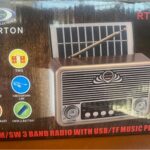 Everton Rt-660 Bluetooth Fm-Usb-Tf-Aux Şarjlı Nostaljik Radyo Solar (Güneş Panelli)