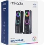 Mikado MD-S102 2.0 3Wx2CH RGB Ledli Siyah USB Soundbar Speaker Hoparlör