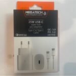 Megatech Mt-25w QC:3.0 PD:3.0 Ev Şarj Kafa+ Type-C To Type-C Şarj Kafası Hızlı Şarj