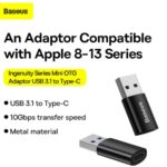 Baseus ZJJQ000101 Ingenuity USB 3.1 -Type-C to Dönüştürücü OTG