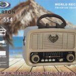 Everton Rt-554 Bluetooth Fm-Usb-Tf-Aux Şarjlı Nostaljik Radyo