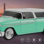 EVERTON RT-1952 Turkuaz Arabalı Bluetooth Fm-Usb-Tf-Aux Şarjlı Nostaljik Radyo