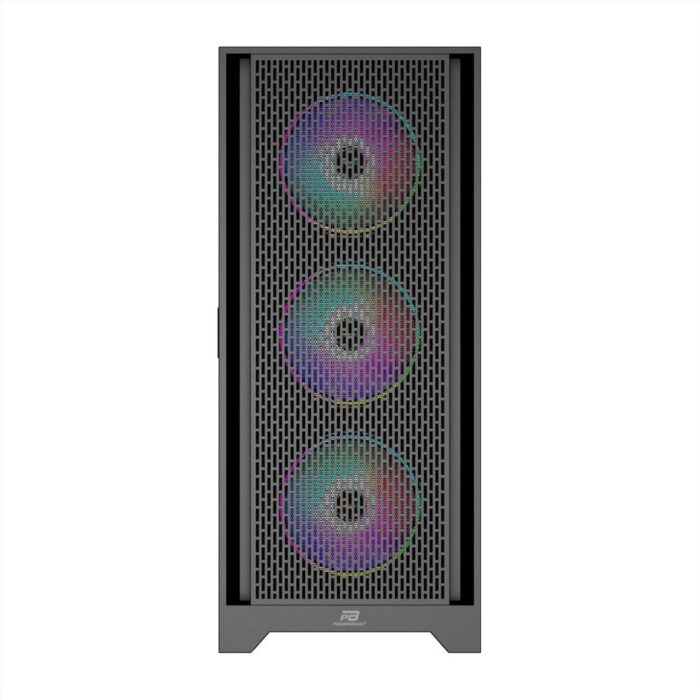 PowerBoost PB-PS5846B 600W ATX USB 3.0 Rainbow Fanlı Mesh Gaming Siyah Kasa