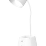 S-link SL-M9002 Usb Destekli Paslanmaz Çelik Beyaz Masa Üstü 12 SMD Ledli Okuma Lambası