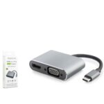 HADRON HDX7838 TYPE-C TO HDTV HDMI 4K 30HZ + VGA 2IN1 GRİ