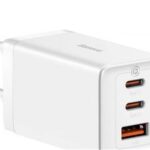 BASEUS CCGP120202 GaN5 Pro 2C+U 65W Şarj Cihazı Beyaz
