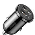 Baseus CCALLP-01 Grain Pro 2xUSB 4.8A Araç Şarj Cihazı-Siyah