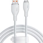 Baseus P10355703221-00 Pudding Hızlı Şarj Özellikli USB Type-C 100W Kablo 1.2M Beyaz