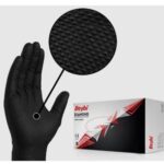 Beybi Diamond L Beden Pudrasız Kalın Siyah Nitril Eldiven Large (Kutuda 100 Adet)