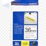Brother Tze-S261 36 mm Beyaz Üzeri Siyah GüçlüYapışkanlı Laminasyonlu Etiket