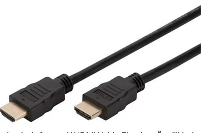 Digitus AK-330107-020-S 2 metre Altın Kapl.Siyah 4K HDMI Kablo