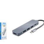 HADRON HDX7044 TYPE-C HUB 4-USB3.0 + DC SV GRİ