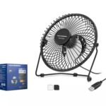 HADRON HDX7252 VANTİLATÖR USB METAL18CM SİYAH - BEYAZ