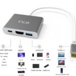 Inca ITPC-04TX Type-c Hub HDMI 4K@30hz USB3.0+PD100W Akım ve Voltaj Korumalı Alüminyum Çoklayıcı