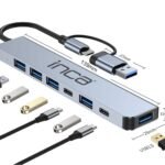 Inca IUTP-7T Usb+Type-c Girişli USB 3.0+4X USB 2.0 Type-C 5V 2X Type-C 100W Çoklayıcı