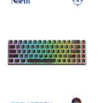 North Odin Pro WL68 LightCore Kablosuz Bluetooth RGB Red Switch Türkçe Siyah Mekanik Gaming Klavye