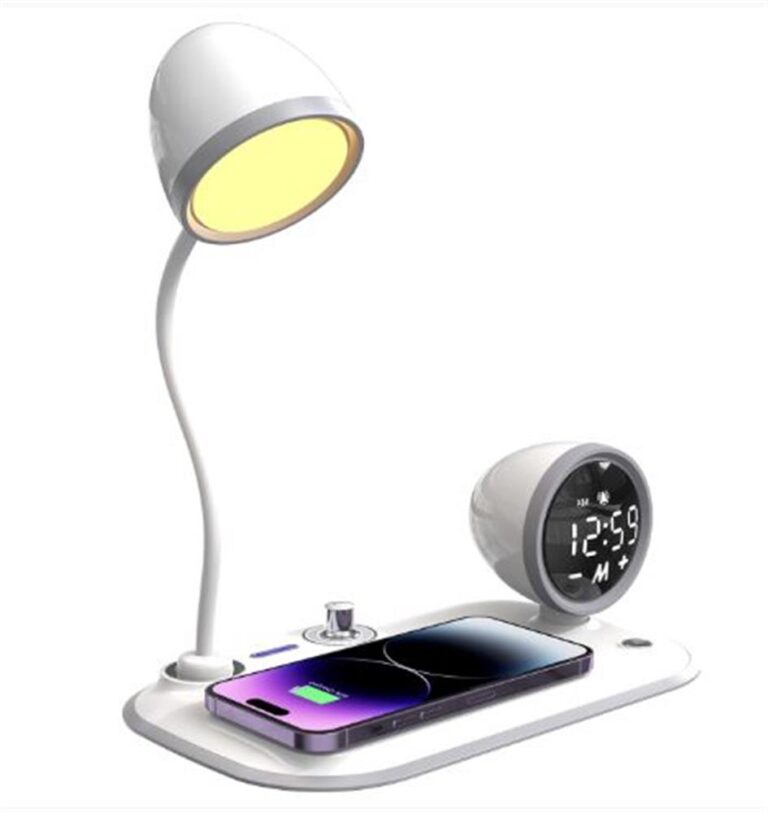 S-link SL-CW21 Beyaz Telefon Uyumlu Fast Şarj 15W Ayarlanabilir Led Işıklı Masa Lambası