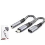 Hadron Gj-018 Type-C To 3.5Mm + Type-C F Kablo Car Şarj 100W Siyah