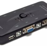 Hadron Hd230 Vga Usb Kvm Switch 4Giriş 1Çıkış Siyah 4 Farkı Bilgisayarı Tek Ekrana Bağlar