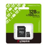 Kingston SDCS3-128GB 128GB microSDXC Canvas Select Plus Gen3 150MB-s A1 Card + Adapter Hafıza Kartı
