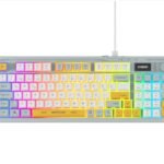 Everest KB-79 SILENT PRO Mavi-Beyaz-Sarı SESSİZ RGB Q Membrane Oyuncu Klavyesi
