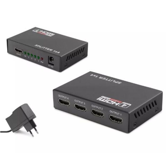 Hadron Hdx1286 4 Port Hdmi Splitter 1.4V 1080P 3D 1-In 4-Out Siyah