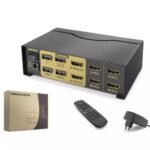 Hadron Hdx1376 2+2 Usb Port Hdmi Kvm Switch Dual Monitör 2+2 Hdmi Kablolu Siyah