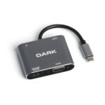 Hytech HY-USBC83 4K@30Hz Gri Metal 2xUSB3.0