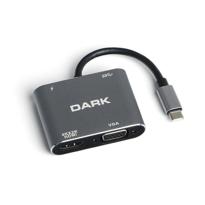 Hytech HY-USBC83 4K@30Hz Gri Metal 2xUSB3.0
