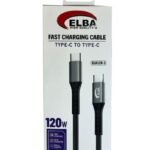 Elba Elb120-1 120w Type-c To Type-c 1Mt Siyah Örgülü Şarj Kablosu ( Data Veri )