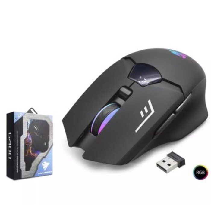 Hadron G400 Bluetooth Oyuncu Mouse Type-C Port Şarjlı + Led Ekran Rgb 1600Dpi Sessiz Siyah