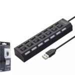 Hadron Hdx7001 Usb Hub 7-Usb Siyah Anahtarlı