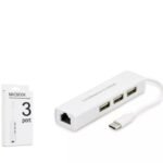 Hadron Hdx7007 Type-C Hub Combo 3-Usb + Lan Beyaz