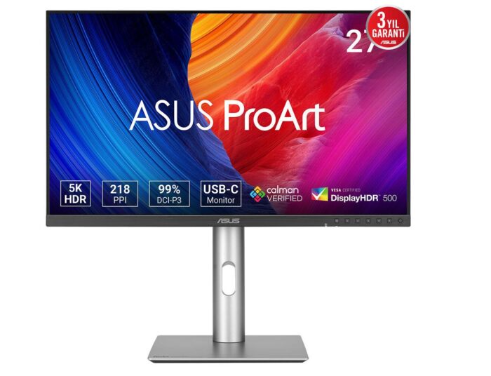 Asus 27" ProArt Display PA27JCV 5ms 60Hz VESA DisplayHDR 500 5K Ultra HD IPS Profesyonel Monitör