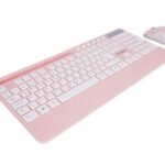 Everest KM-9676 Beyaz-Pempe Multimedya Tablet-Telefon Standlı Klavye + Mouse Set