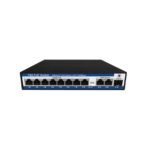 Nova NVC-PSEG0821G 8 Port Poe+ 10-100 Mbps 2 Port 10-100-1000 Mbps Uplink 1 Port SFP Switch 120W