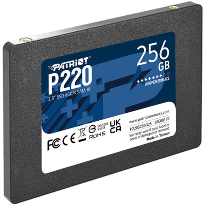 Patriot 256GB P220 550-490MB-s 2.5" SATA3 P220S256G25 SSD Disk