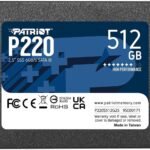 Patriot 512GB P220 550-500MB 2.5 Sata3 P220S512G25 Ssd Disk