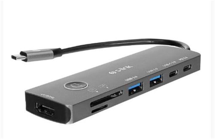 S-link SW-U707 HDMI Gri Metal 7 in 1 2-USB 3.0